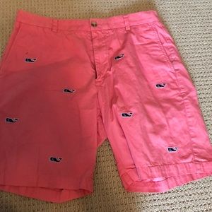 Men’s pink vineyard vine shorts with whales